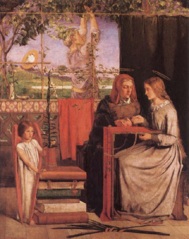 Dante Gabriel Rossetti Girlhood of Mary Virgin Germany oil painting art